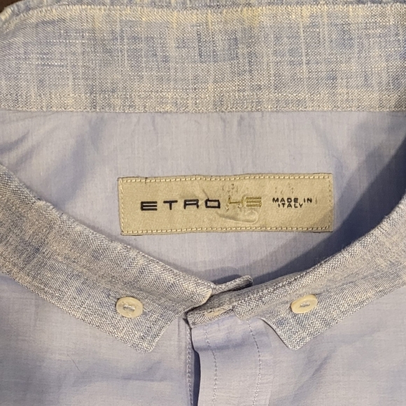 Men's Etro Long Sleeve Cotton Button-down - Picture 2 of 4